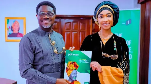 Minister of Arts Culture, Tourism and Creative Economy, Hannatu Musa Musawa and Ogbuluijah