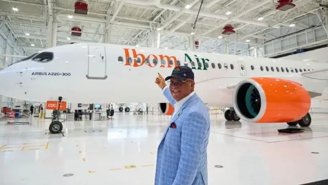 Eno inspects Ibom Air’s Third Airbus A220-300 in Canada