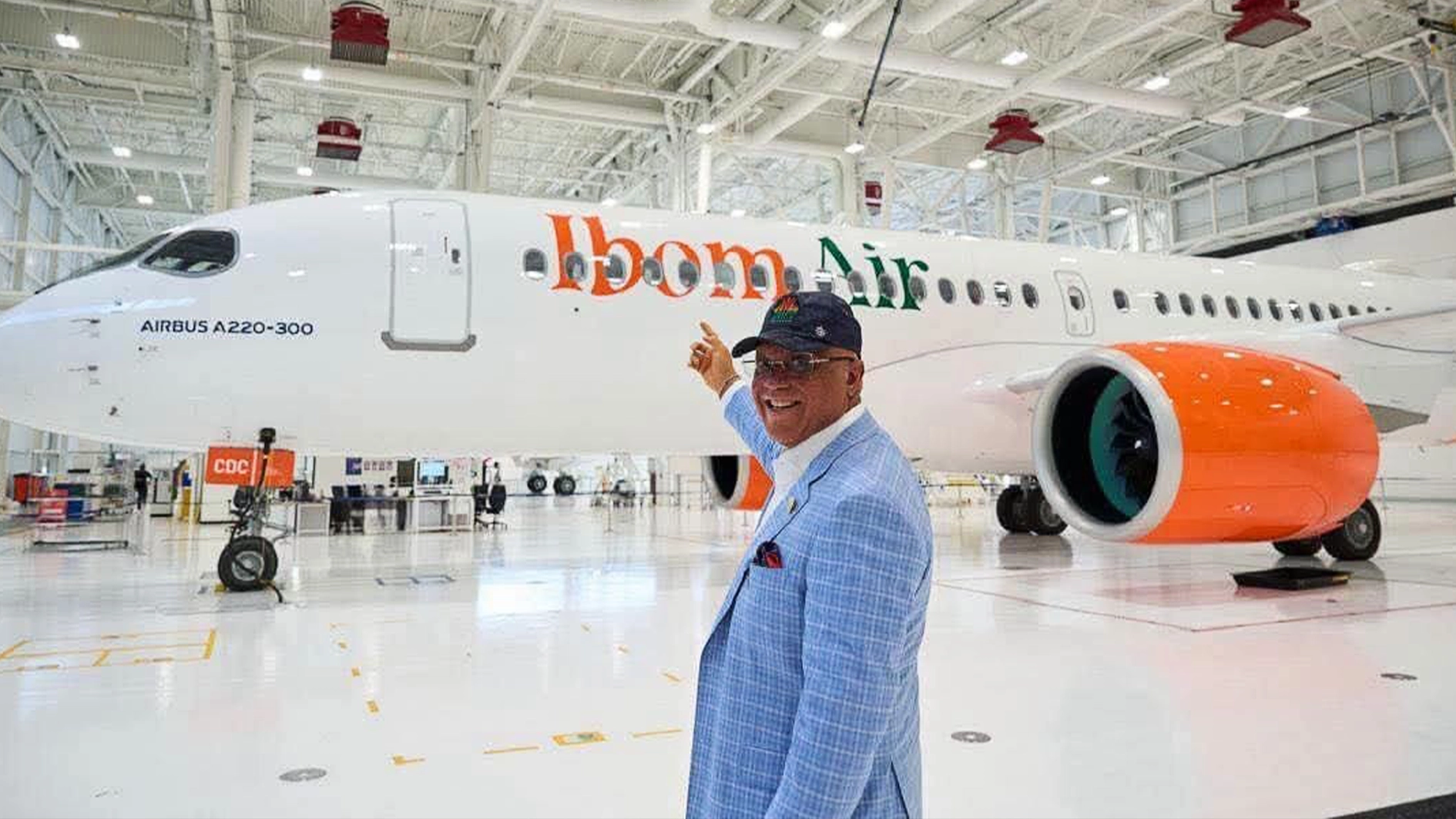 Eno inspects Ibom Air’s Third Airbus A220-300 in Canada