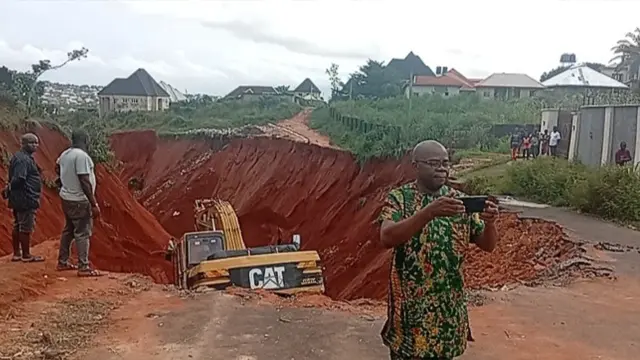 The devastation of gully erosion and landslide at Ugama Village, Obisi, Idemili North LGA, Anambra State