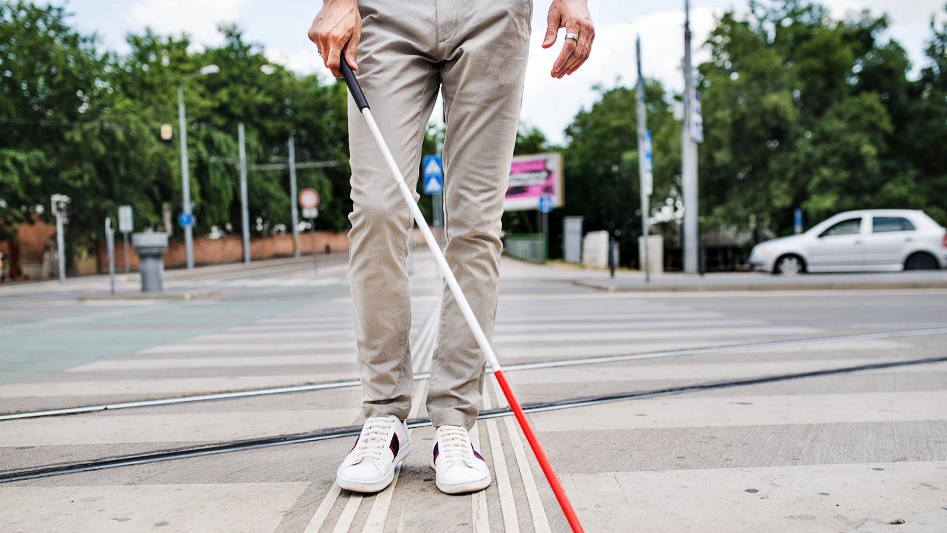 white cane