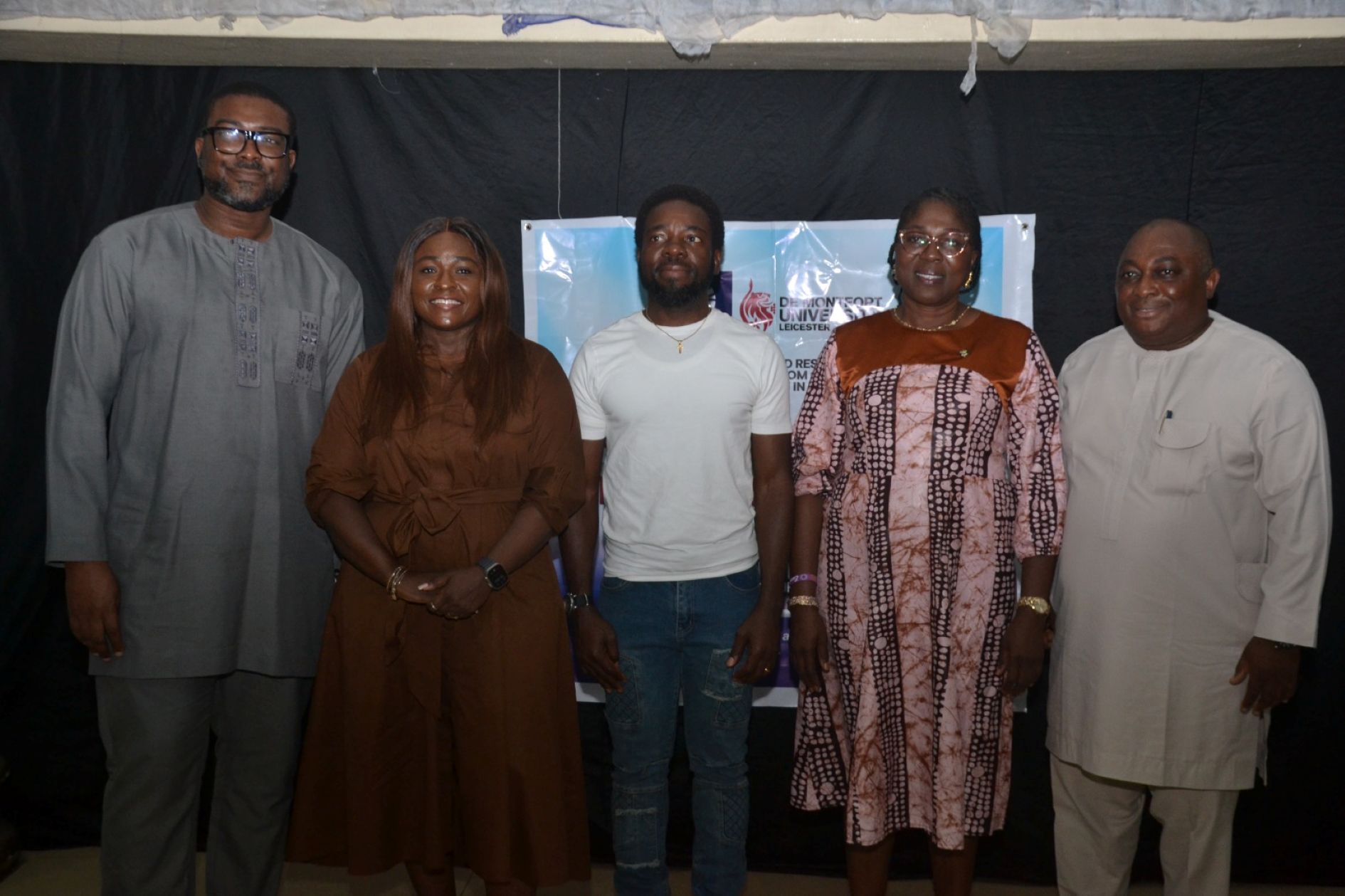 General Manager, Stag Engineering Nigeria Limited, Mr Sean Jagun (left); Founder/CEO, Installer, Chinwe Udo-Davis; Dr Eghosa Igudia of De Montfort University;  and  Director, Environmental sustainability Department ( E-waste and Plastic Waste management)  Lagos State Environmental Protection Agency, Mrs Adedayo Adebayo and  Dr Adeola Balogun of the Electrical & Electronics, Engineering Department, University of Lagos during the Stakeholders Workshop held in Lagos.