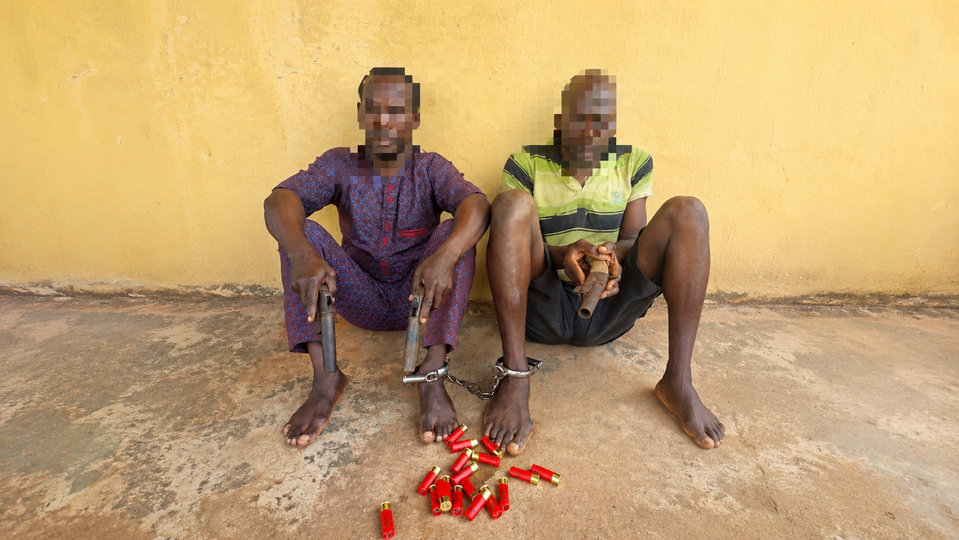 The suspects yesterday