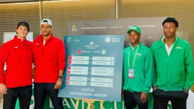 Nigeria’s Davis Cup team against Morocco