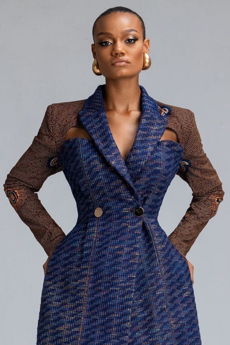 Ankara and Aso Oke Blazer