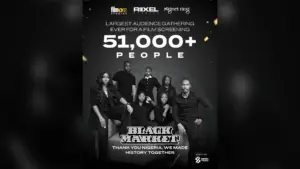 Black Market record celebration poster. Photo FilmOne Studios