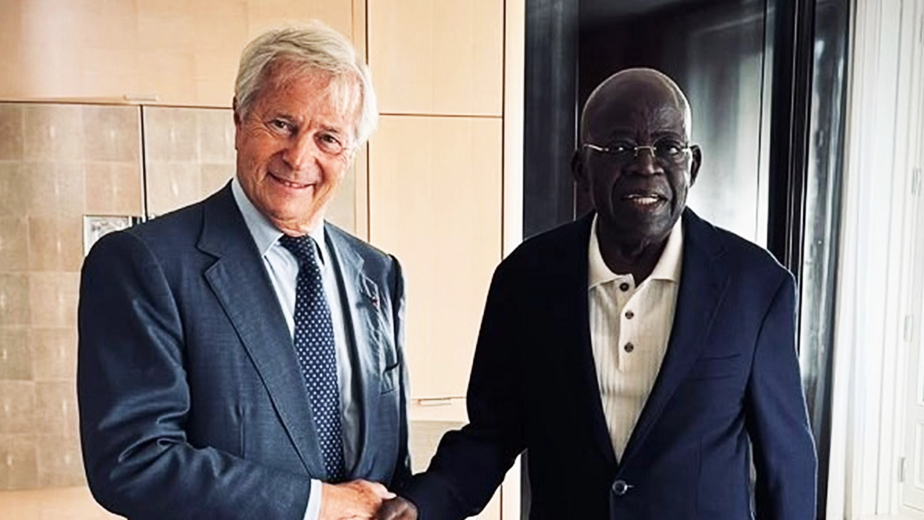 Bola Tinubu and Vincent Bolloré