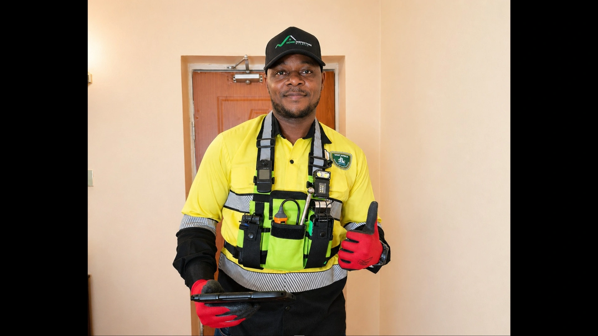 Chidubem Ikechukwu Casper, President of HINL, during a building inspection.
