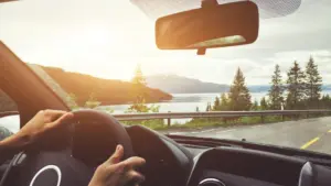 Driving on a road