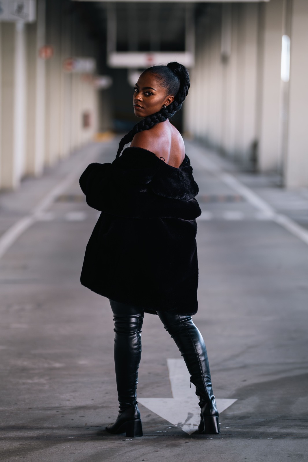 Young woman wearing boots