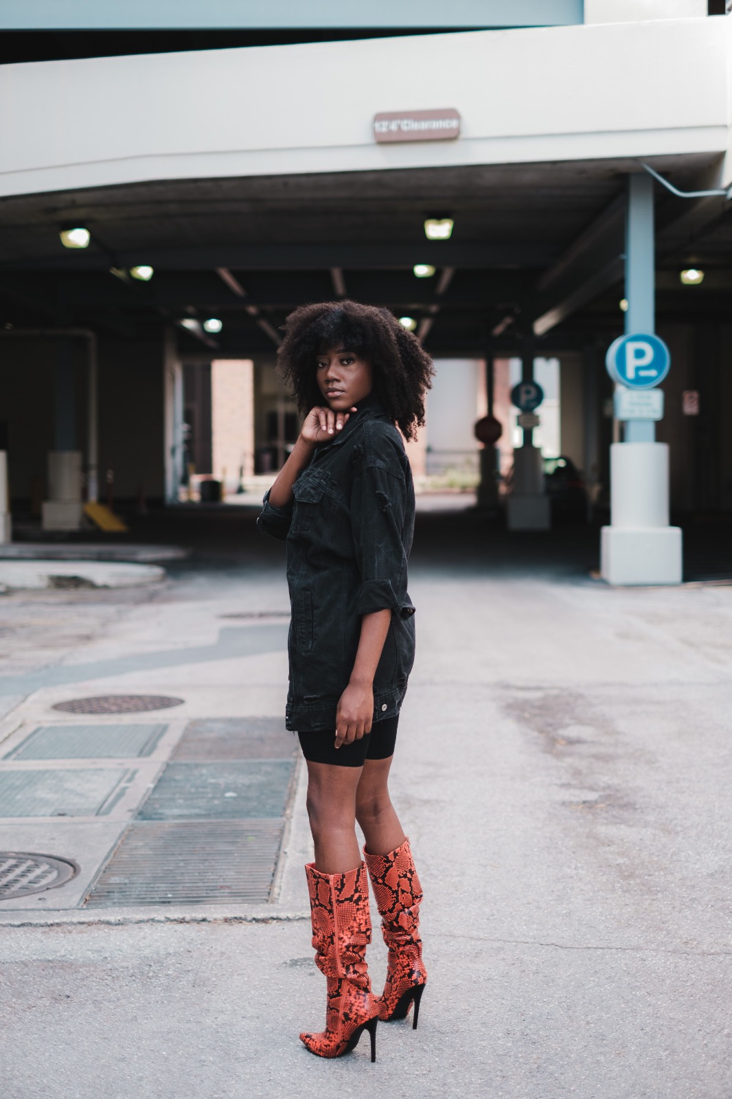 Young woman wearing boots