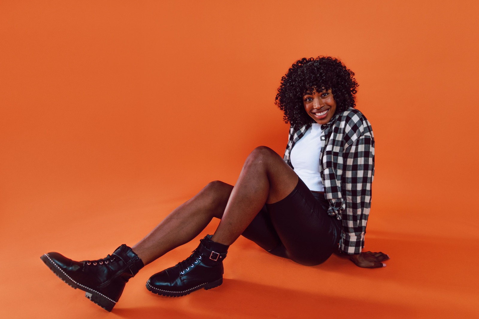 Young woman wearing boots