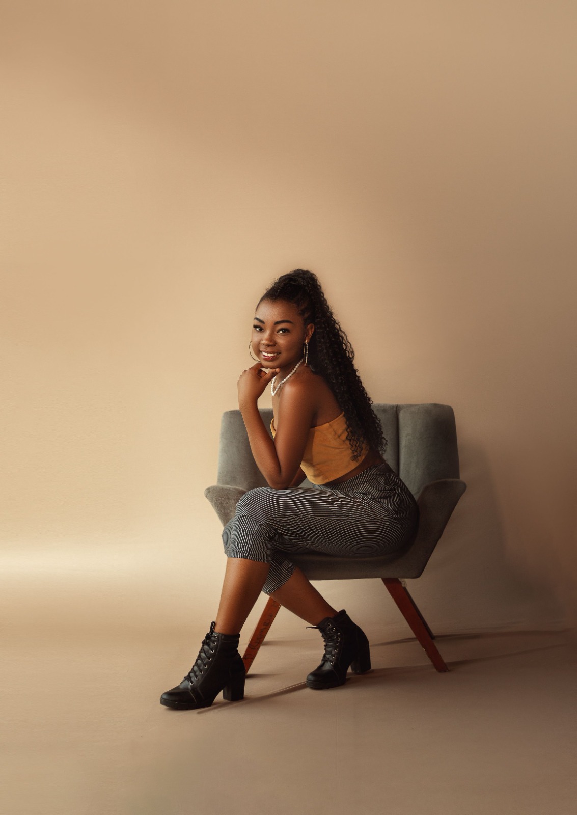 Young woman wearing boots
