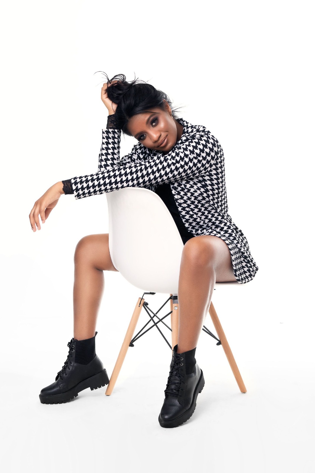 Young woman wearing boots