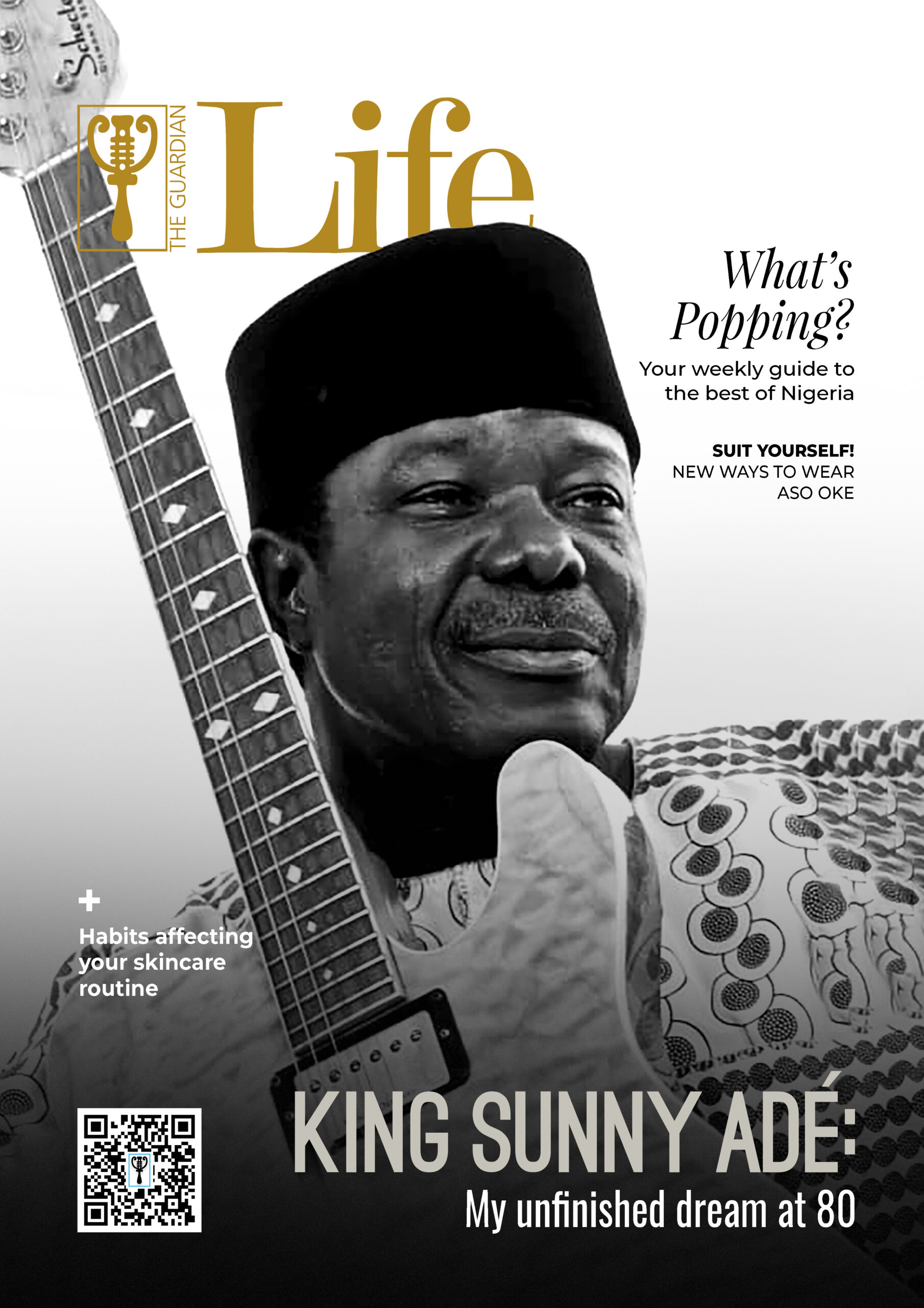 King Sunny Adé on the cover of Guardian Life