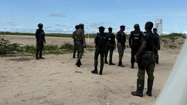 Police officers on site