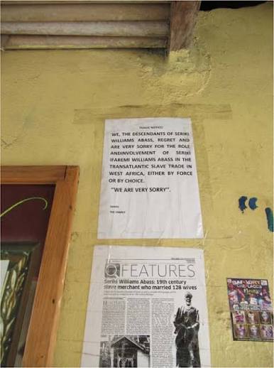 A statement displayed at the museum