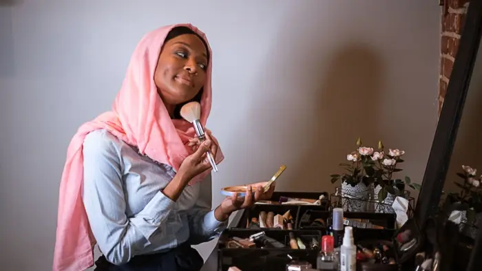 Young woman wearing make-up