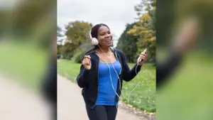 A woman walking