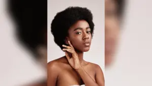 Young woman with dark skin