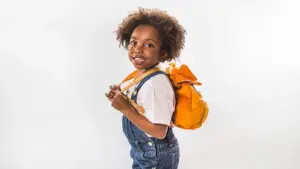 Young child ready for school