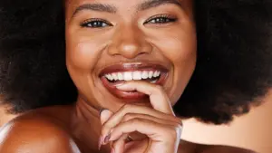 Young woman with good oral care