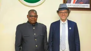 Deputy Governor, Sir Monday Onyeme and EU representative, De Luca Massimo