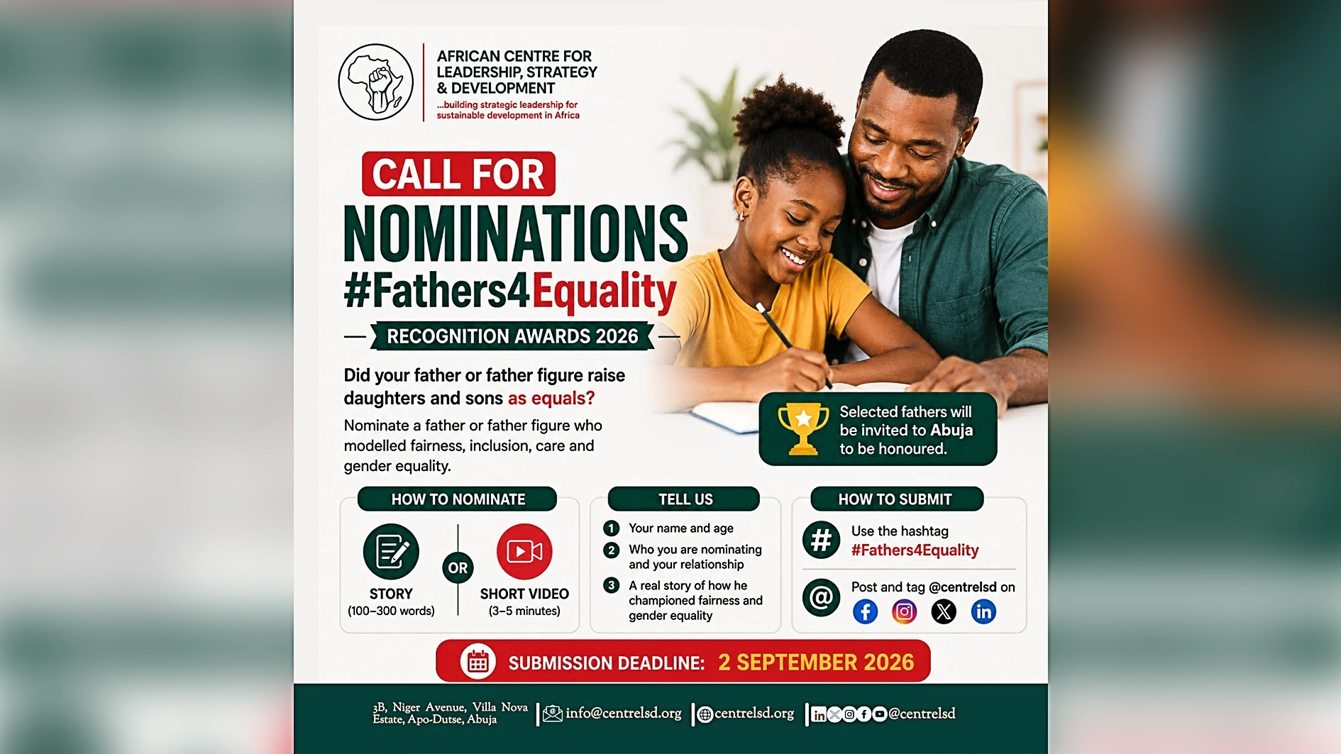 2026 Fathers4Equality Recognition Awards