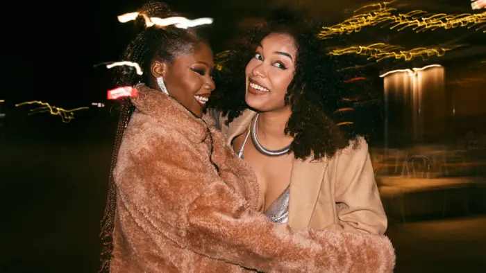 Young women enjoying nightlife