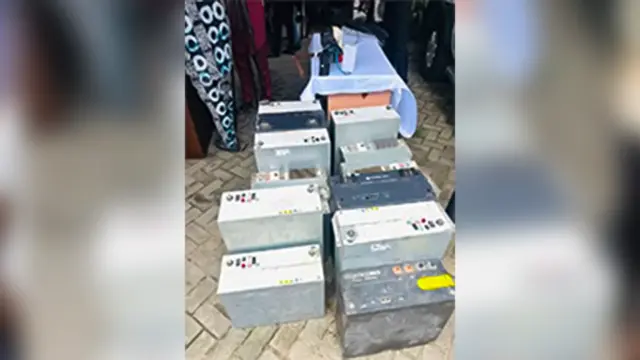 Recovered exhibits  displayed at FCID, Lagos.