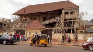 A building collapse in Enugu recently.