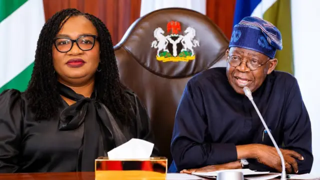 Chief Executive Officer of Winhomes Global Services Limited, Engr Stella Okengwu and President Bola Ahmed Tinubu