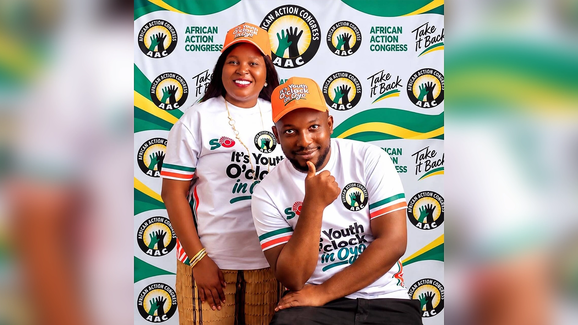 Oloye Saheed Oladele, and his running mate, Mrs Damola Jaiye