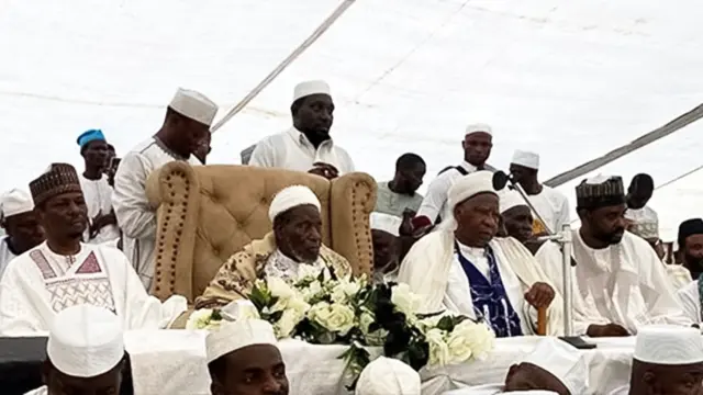 Sheikh Musliudeen Kalejaiye ( left); founder of Luthfullah International, Sheikh Robiu Adebayo Abdul Malik; Sheikh Isiaq Awwal Otolorin and President, Dr. Abdulganiyy Agbaje during the 2026 Maulud Nabiyy celebration.