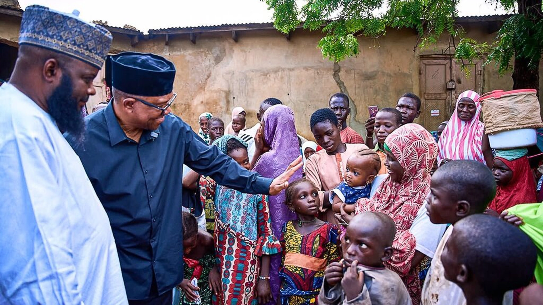 Peter Obi visits IDP camp