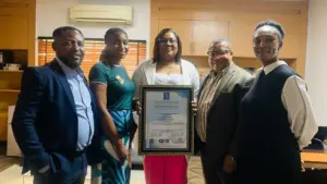 L–R: Sunni Otegwu, Omobola Olajide, Bimpe Fayemi, Abel Oghumu and Olajumoke Akingbemila (edited)