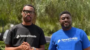 From Left: CEO and Founder SpaceTrade, Emmanuel Amure and CTO /Co Founder, Oluwatobi Odunaiya