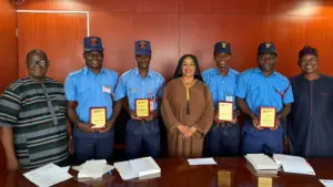 Transworld celebrates four security operatives for preventing vehicle vandalism