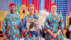 First Lady Oluremi Tinubu in the middle of Governor Hope Uzodimma and wife