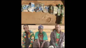 Suspects with recovered exhibits in Ondo.