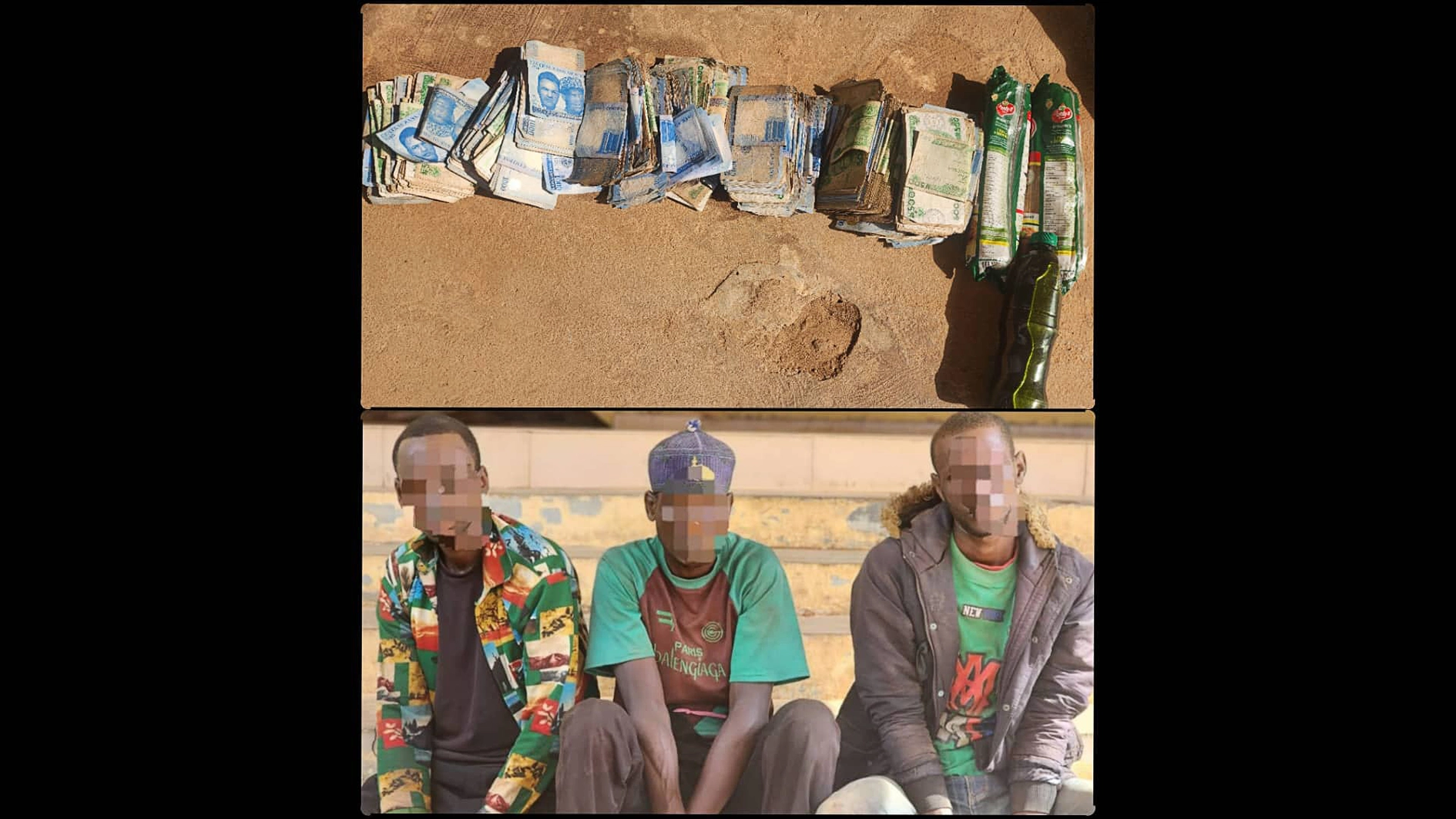 Suspects with recovered exhibits in Ondo.