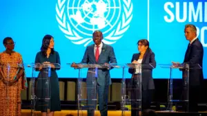 Governor of Lagos State, Mr. Babajide Olusola Sanwo-Olu, speaking at UNGA81