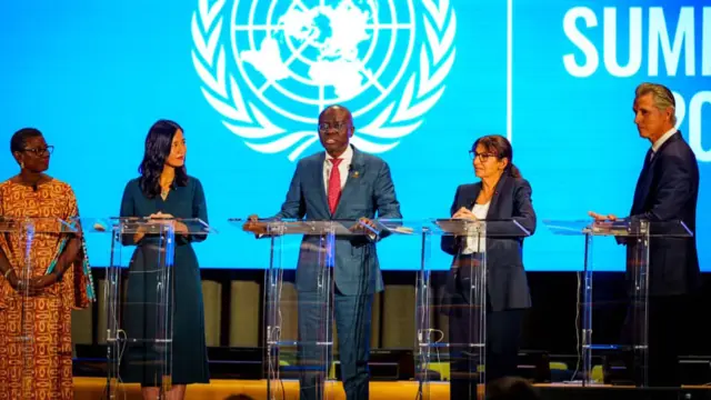 Governor of Lagos State, Mr. Babajide Olusola Sanwo-Olu, speaking at UNGA81