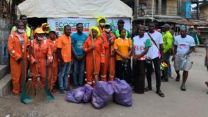 Participants at the Bariga, Lagos World Cleanup Day activities.