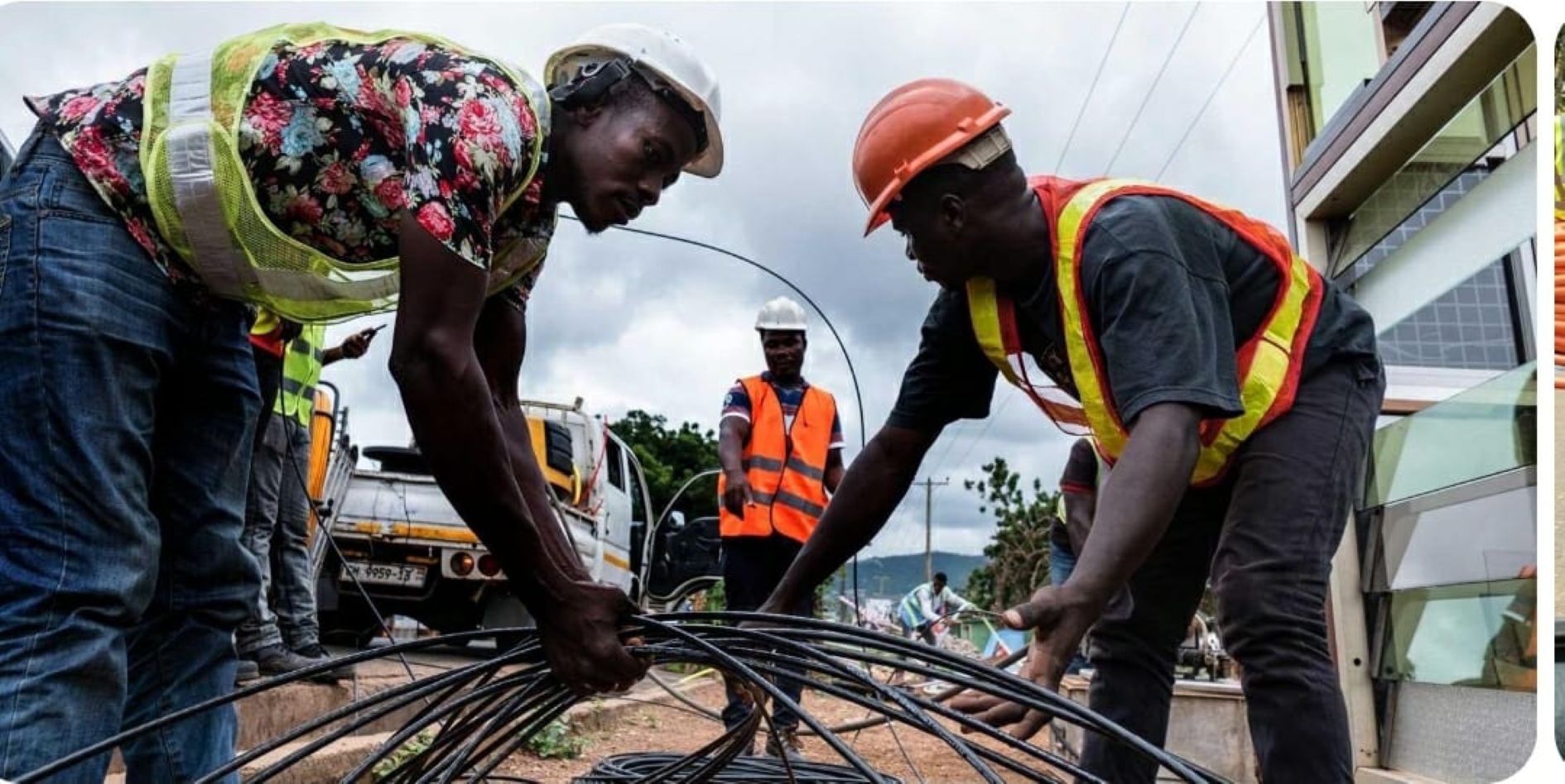 Telecom engineers at work