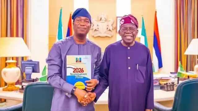 Bola Tinubu and Femi Hamzat