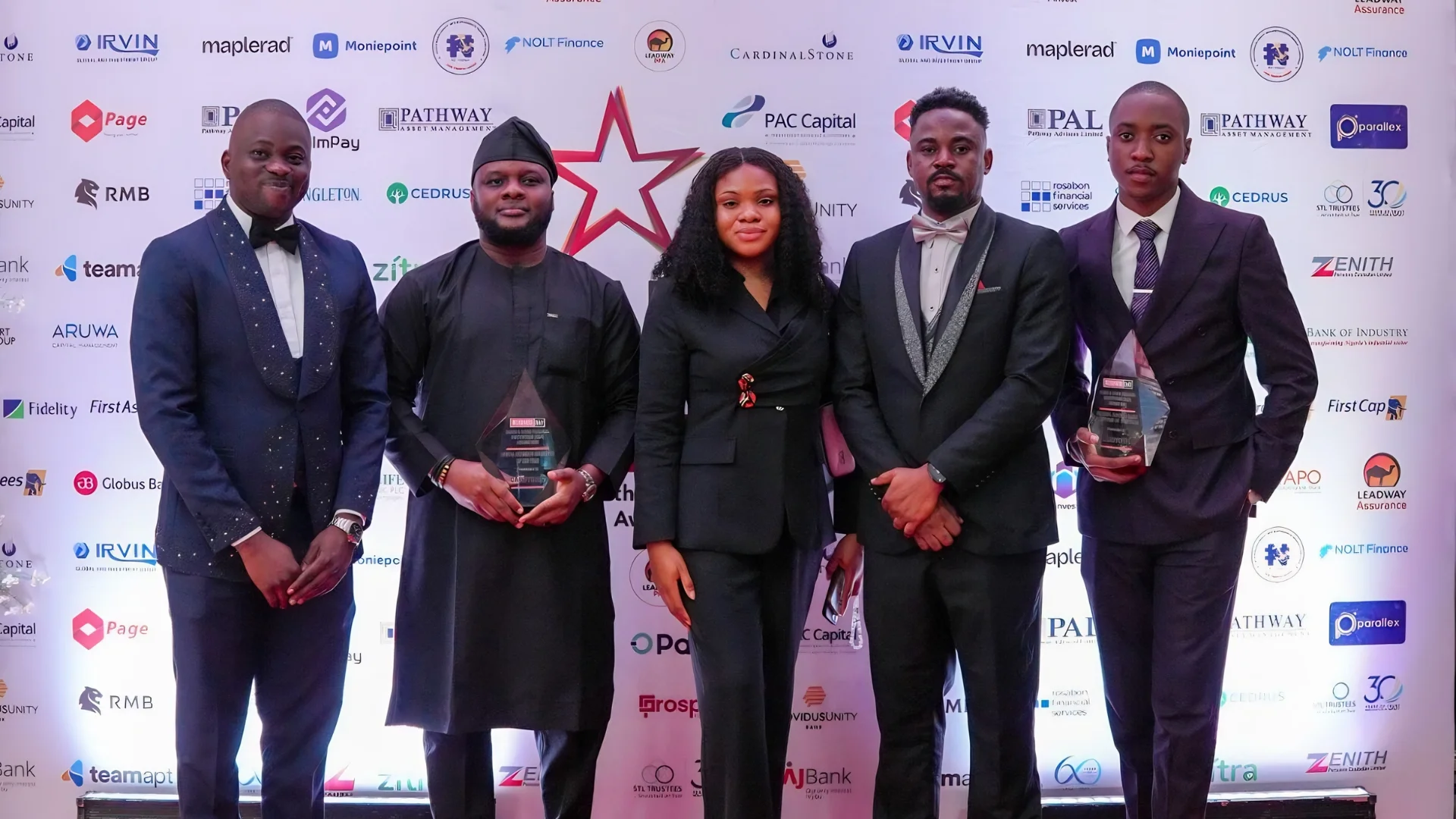 Executives and Members of the Cardtonic Team at the BAFI awards, 14th Edition.