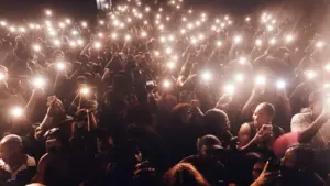 Concertgoers at the Tekno London concert 2