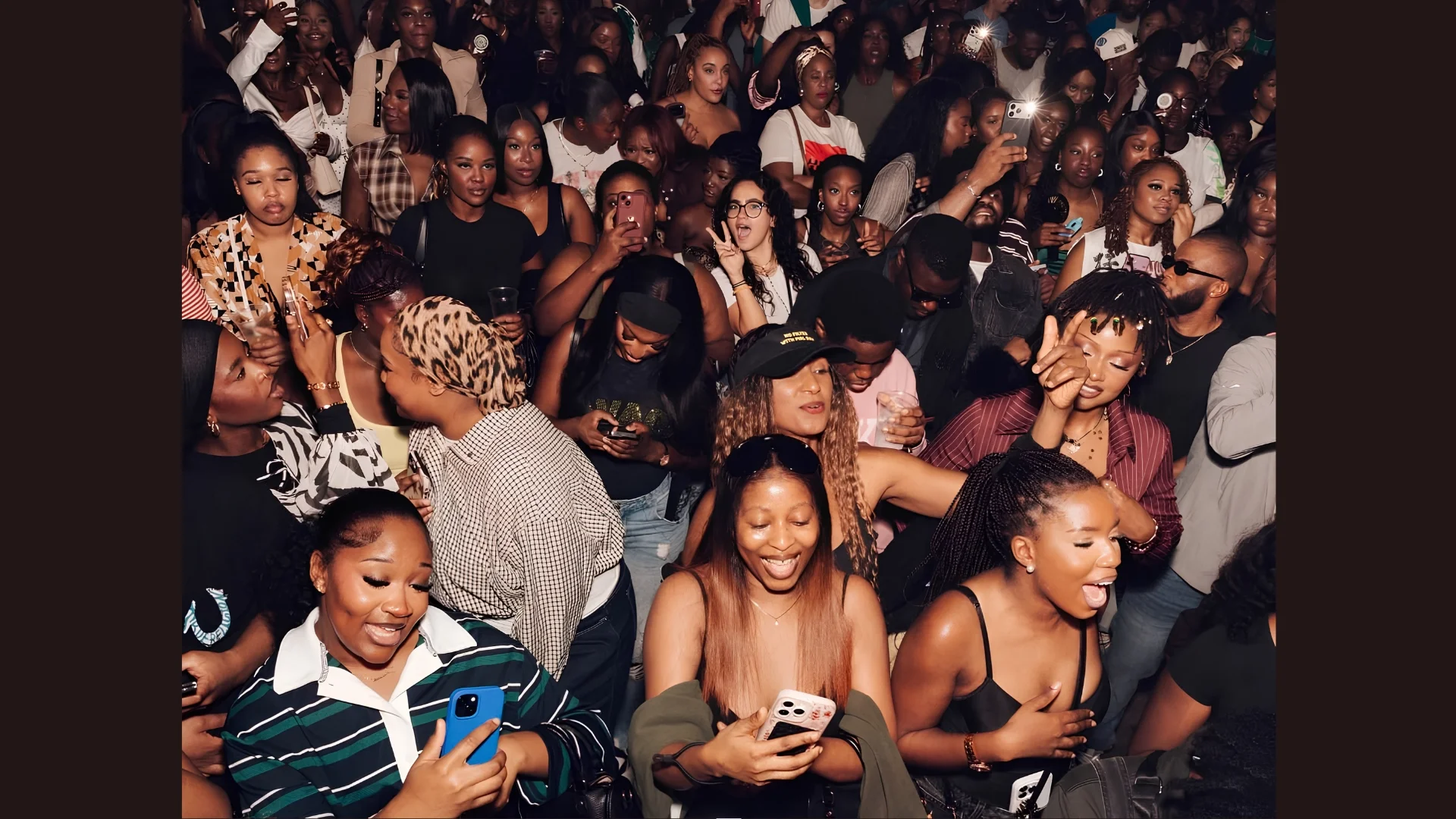 Concertgoers at the Tekno London concert