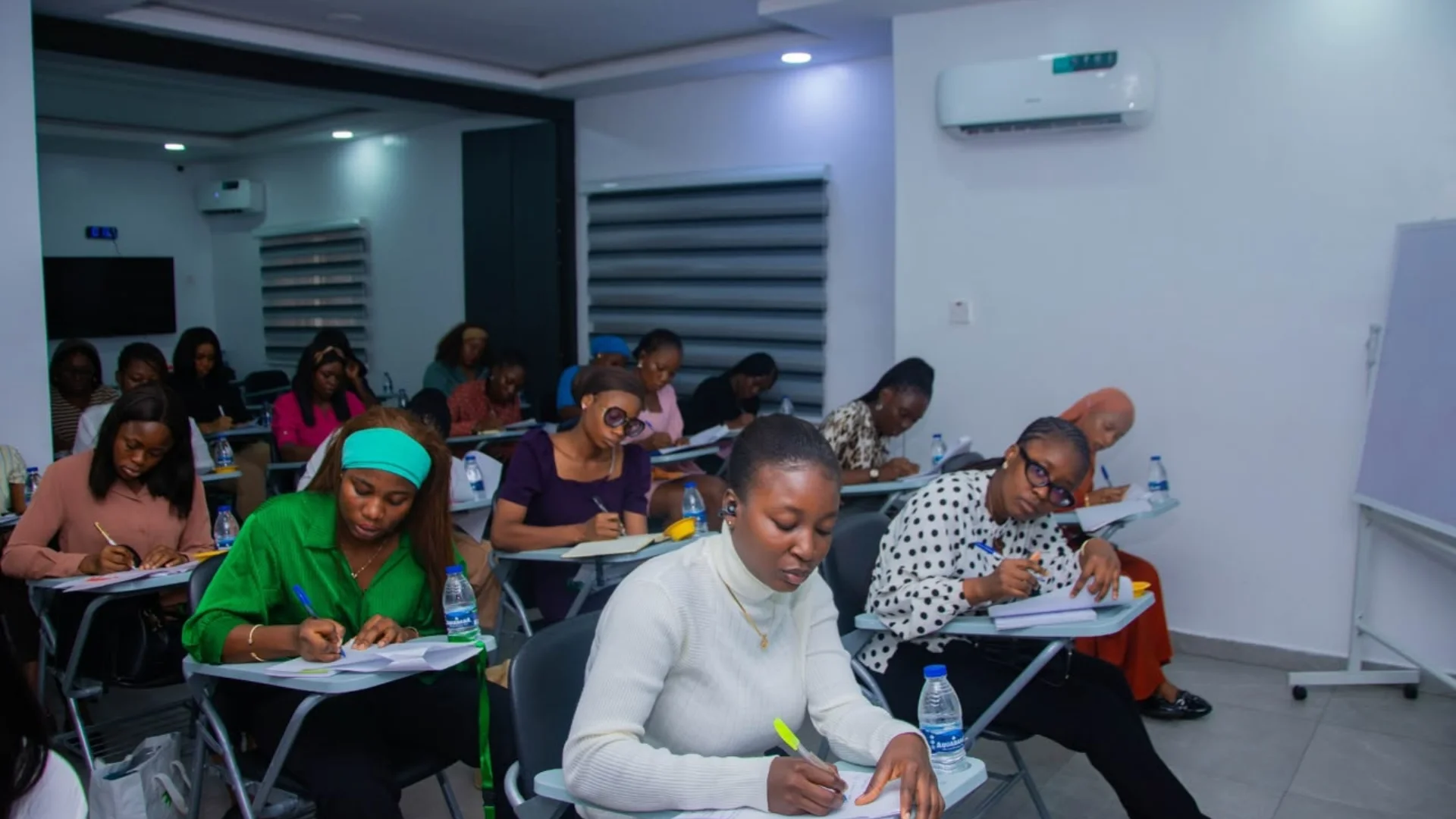 Nigerian women participating in practical employability training organised by HYT Consulting under the TTS Nigeria Program.